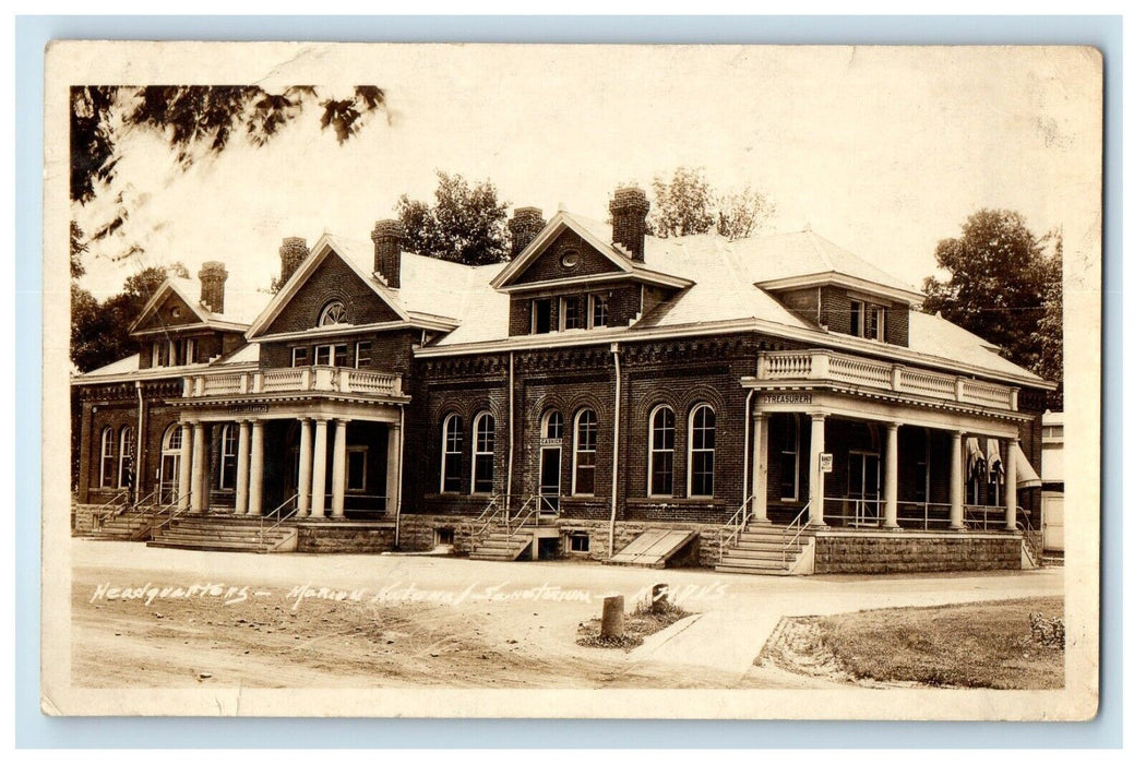 c1910's Marion Nation Sanitarium Indiana IN RPPC Photo Unposted Vintage Postcard