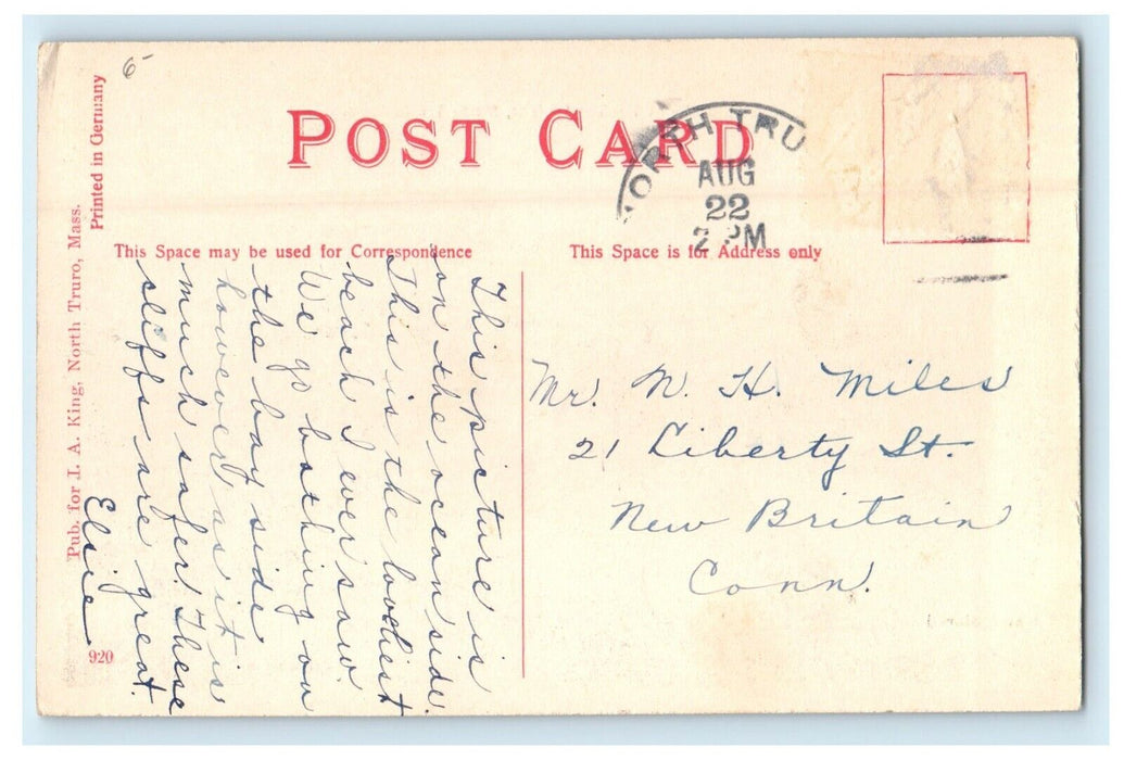 c1910 The Bluffs Highland Light North Truro Massachusetts MA Antique Postcard