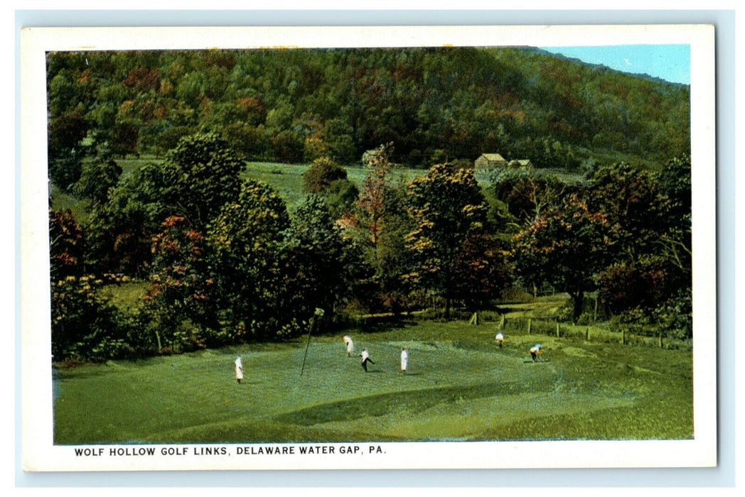 Wolf Hollow Golf Links Delaware Water Gap Pennsylvania Vintage Antique Postcard