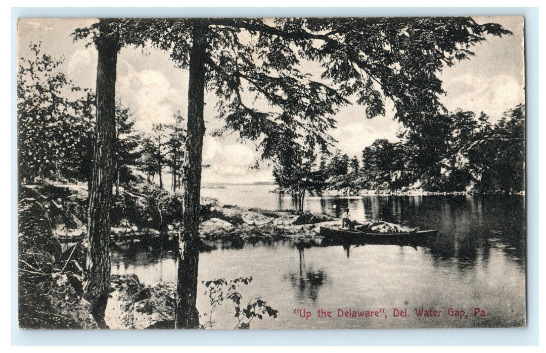 "Up the Delaware" Water Gap Pennsylvania Hauser's Souvenir Stor Vintage Postcard