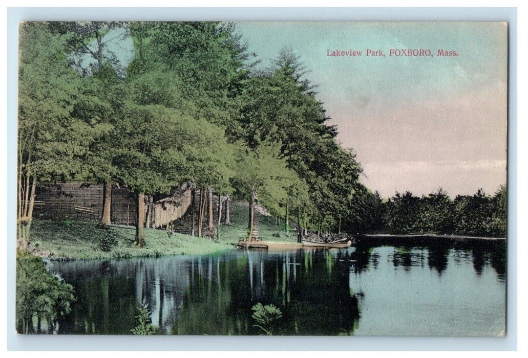 c1910's Lakeview Park Foxboro Massachusetts MA Unposted Antique Postcard