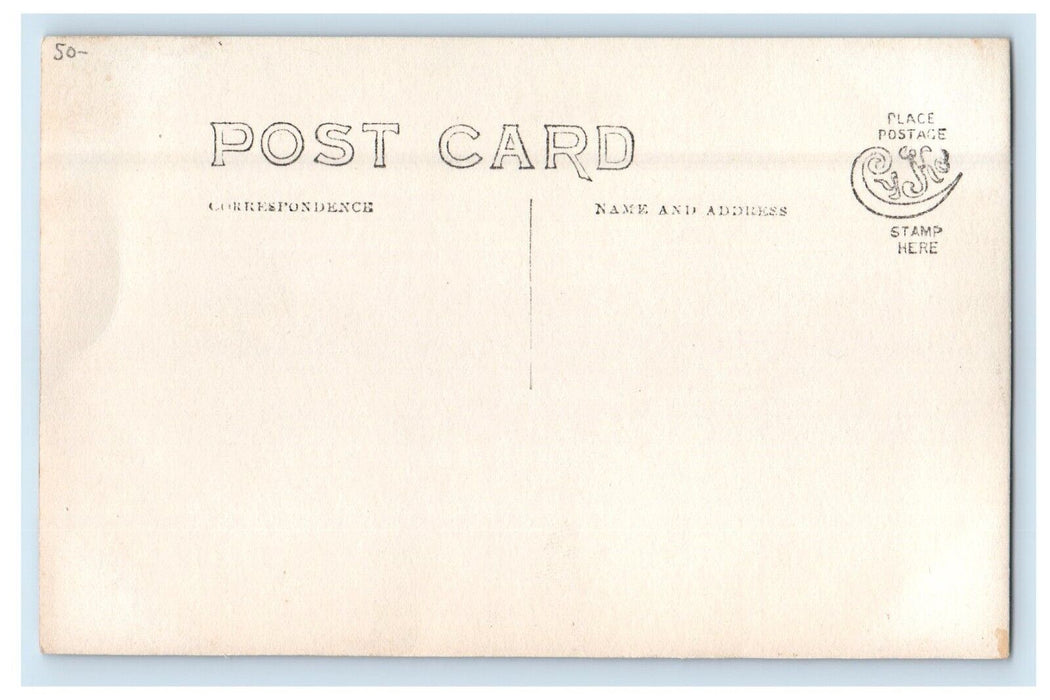 c1910's Fremont Indiana IN, Building Store Front Horse Cart RPPC Photo Postcard