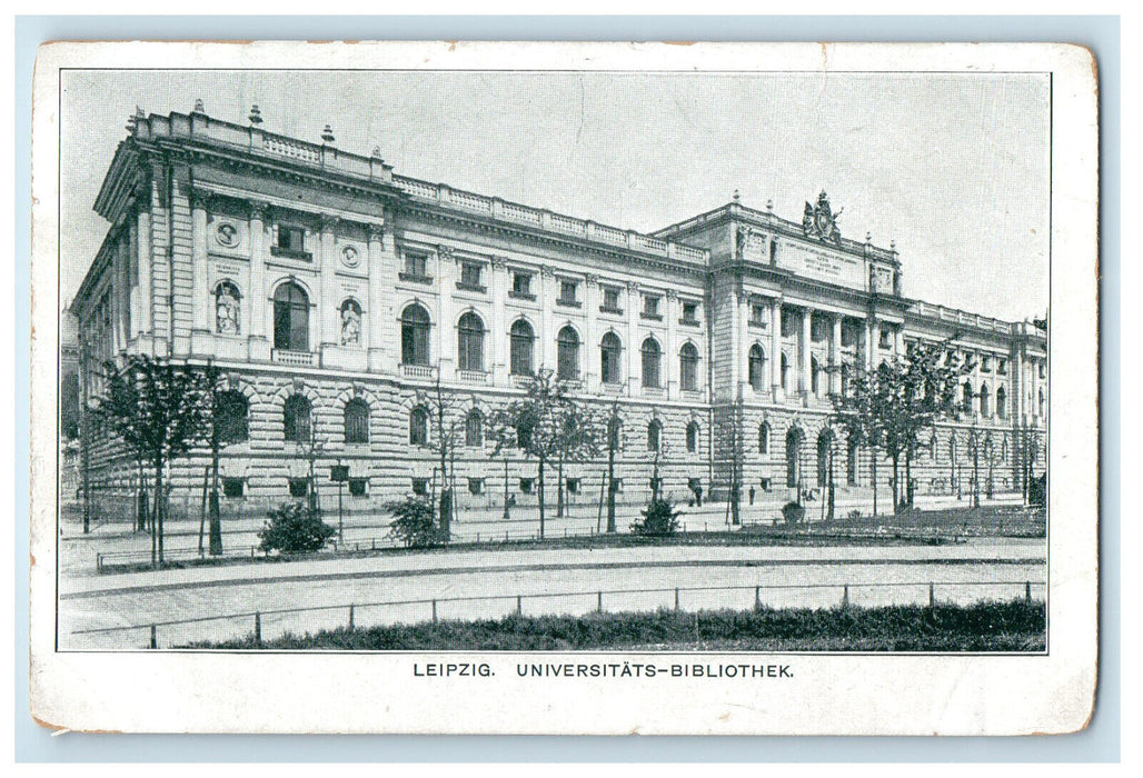 c1905 Leipzig Universitats-Bibliothek Germany Unposted Antique Postcard