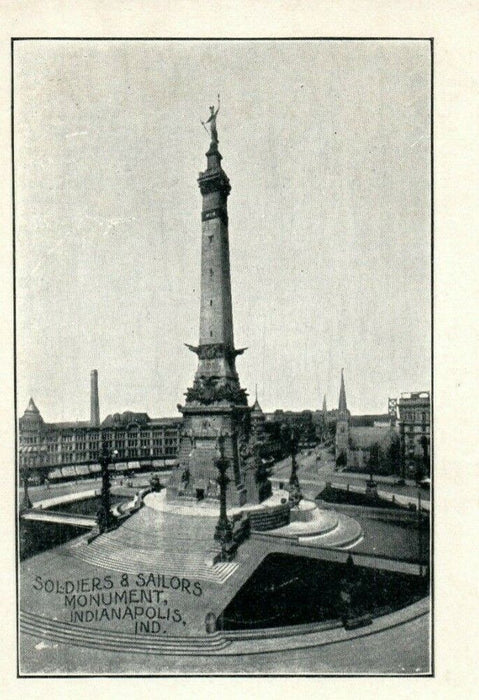 c1905 Soldiers' & Sailors Monument Indianapolis Indiana Monument Postcard