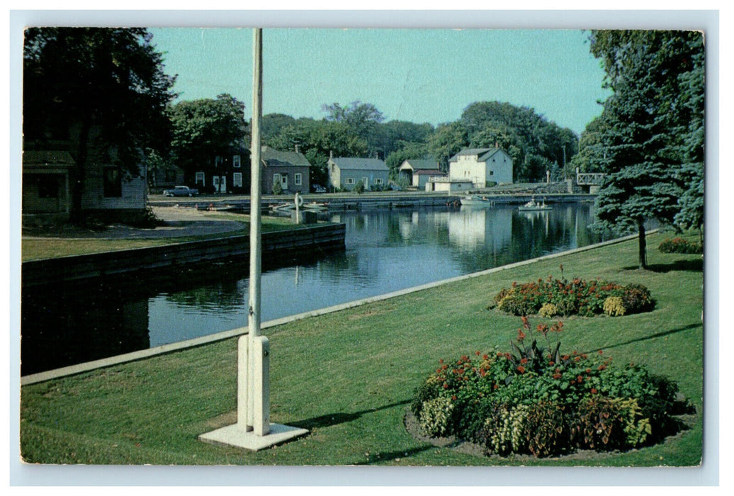 1966 The Park and Basin Perth Ontario Canada Vintage Posted Postcard
