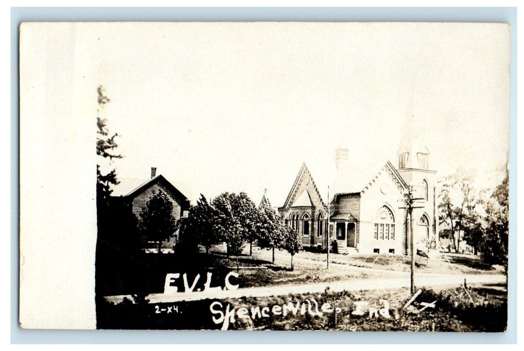 c1910's E.V.L.C Spencerville Indiana IN RPPC Photo Unposted Antique Postcard