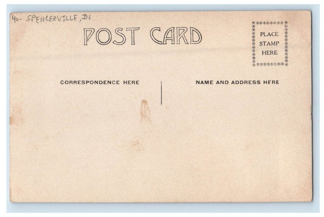 c1910's E.V.L.C Spencerville Indiana IN RPPC Photo Unposted Antique Postcard