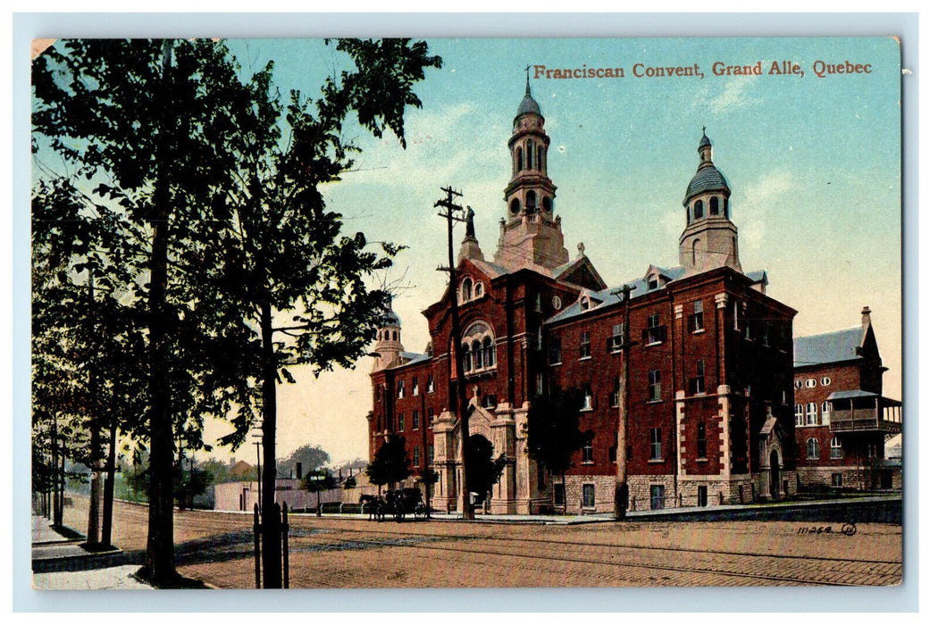 c1910 Franciscan Convent Grand Alle Quebec Canada Unposted Postcard