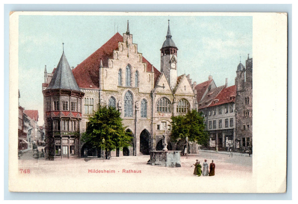 c1910 Hildesheim Rathaus (Town Hall) Germany Posted Antique Postcard