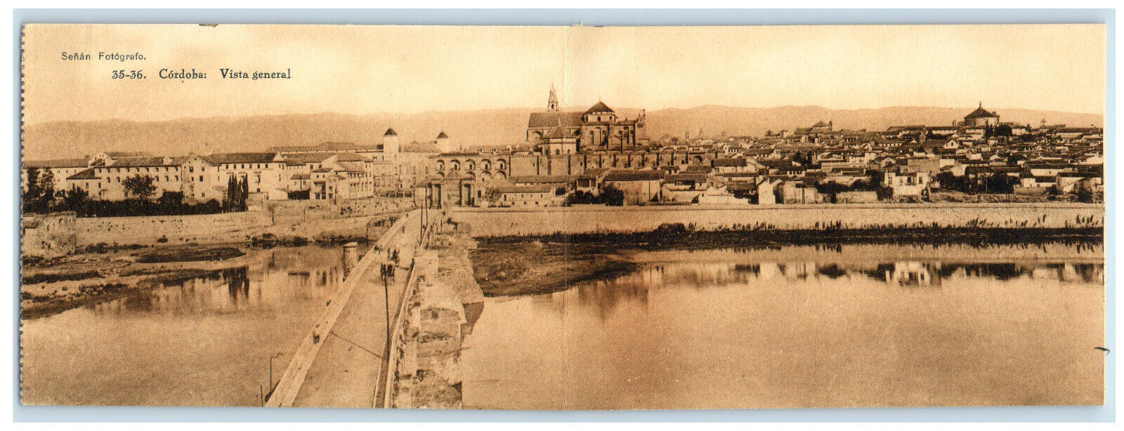c1910 Panoramic, General View of Buildings and Houses, Cordoba Spain Postcard