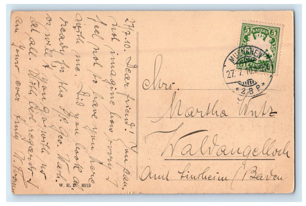 1910 Munchen Sendlinger Tor Munich, Germany Antique Posted Postcard