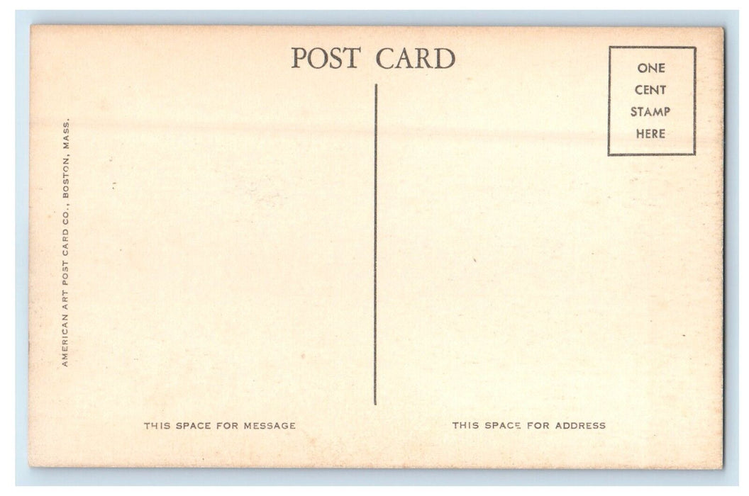Street View Of Post Office Car Danvers Massachusetts MA Unposted Postcard