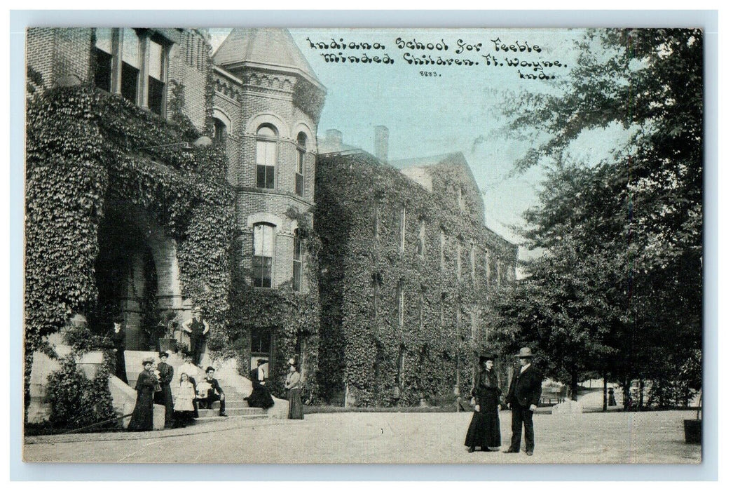c1905 Indiana School For Feeble Minded Children Ft. Wayne IN Antique Postcard