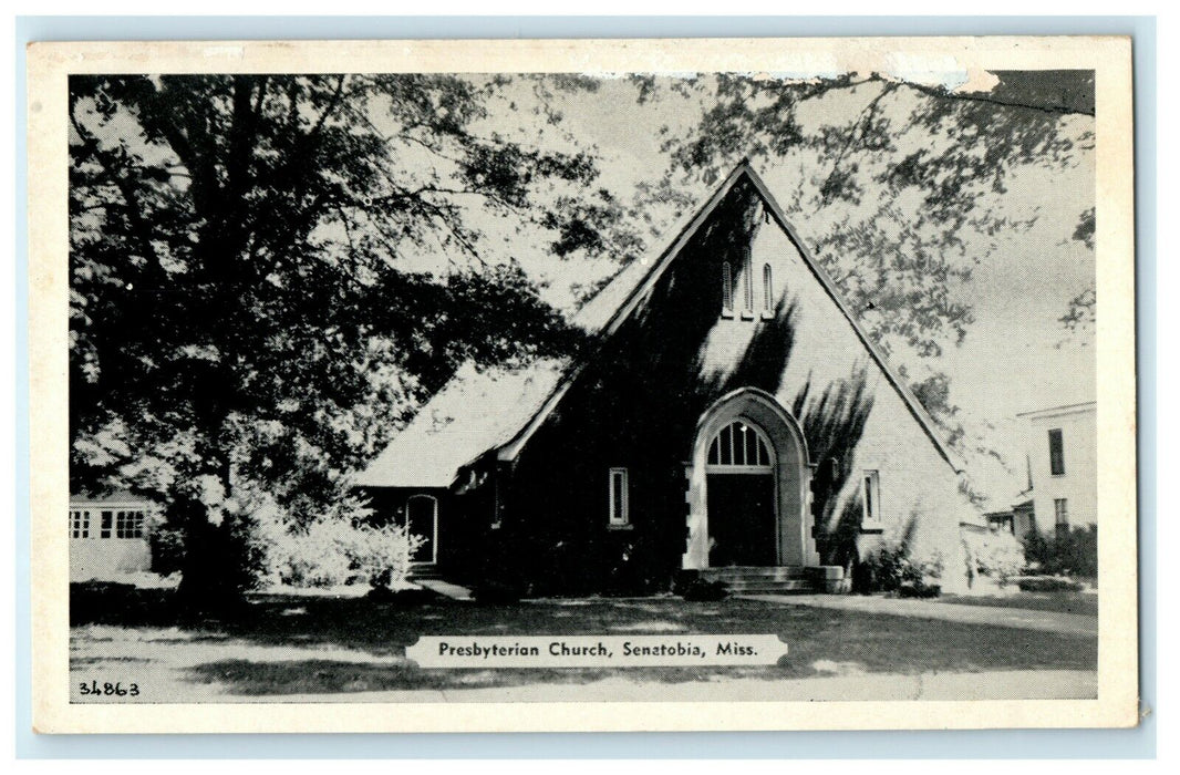 c1950's Presbyterian Church Senatobia Mississippi MS Vintage Unposted Postcard