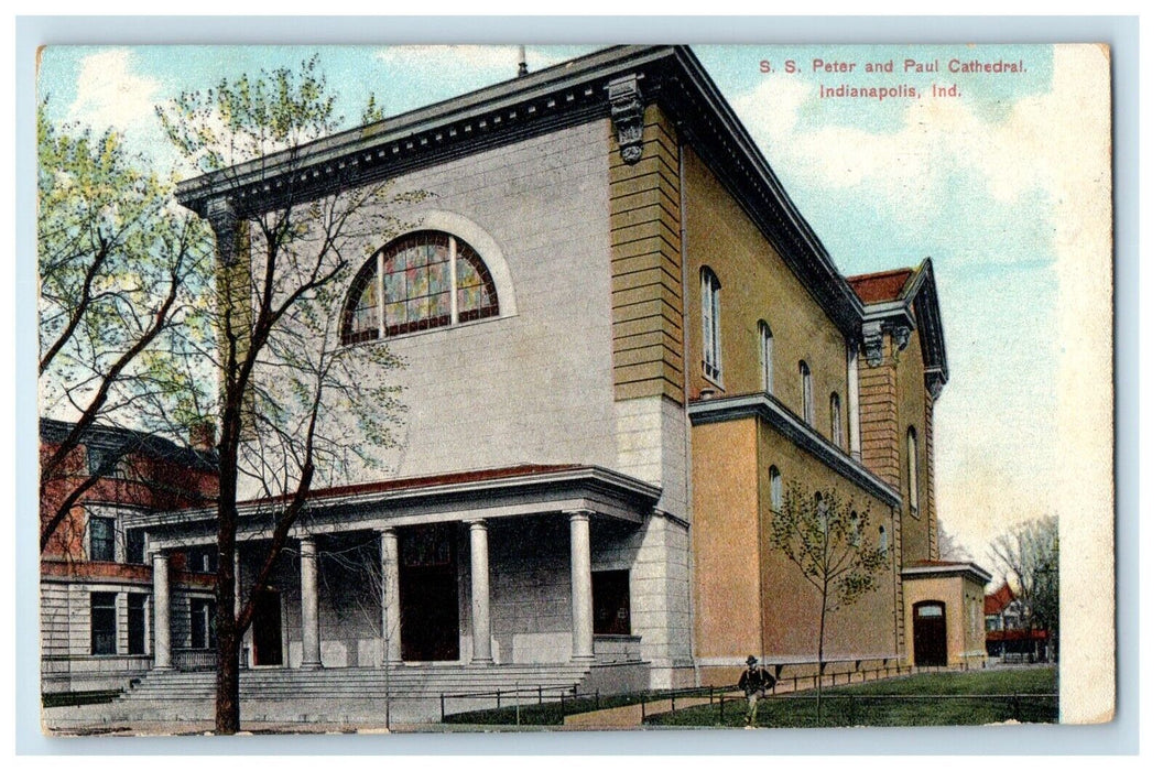 1908 S. S. Peter And Paul Cathedral Indianapolis Indiana IN Antique Postcard