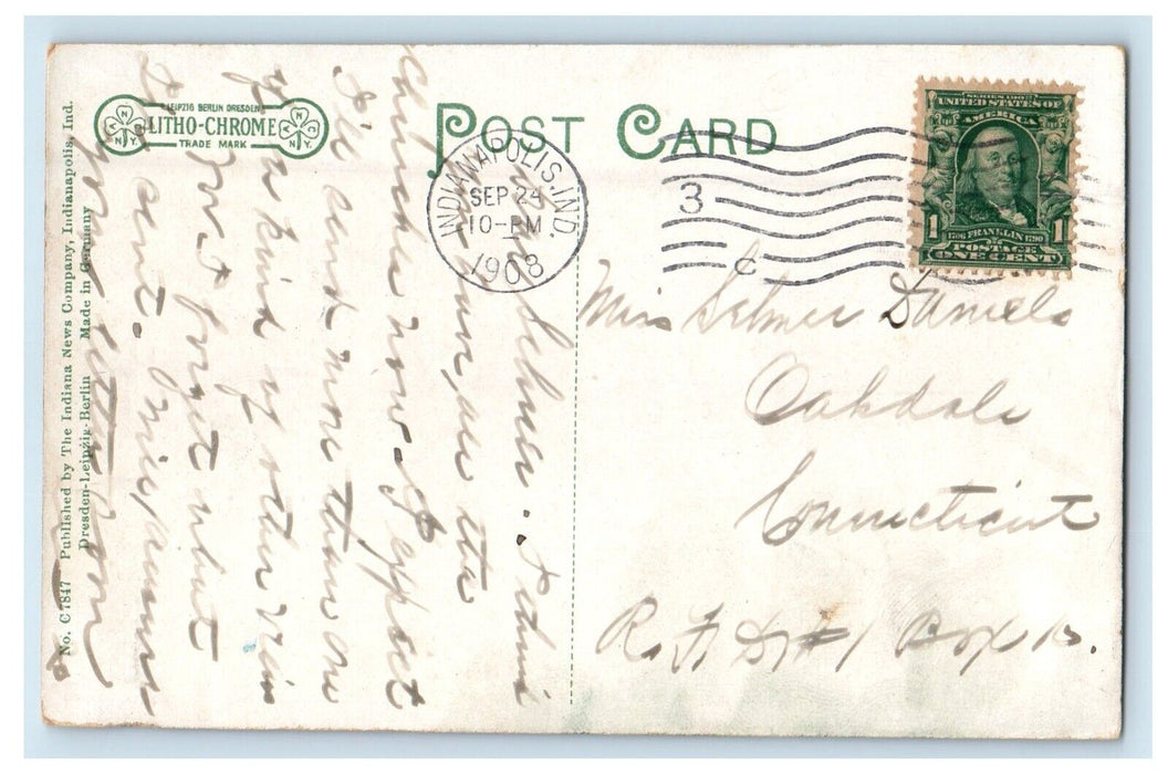 1908 S. S. Peter And Paul Cathedral Indianapolis Indiana IN Antique Postcard