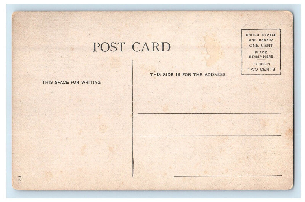 c1910's Kosciusko Court House Trolley Warsaw Indiana IN Antique Postcard