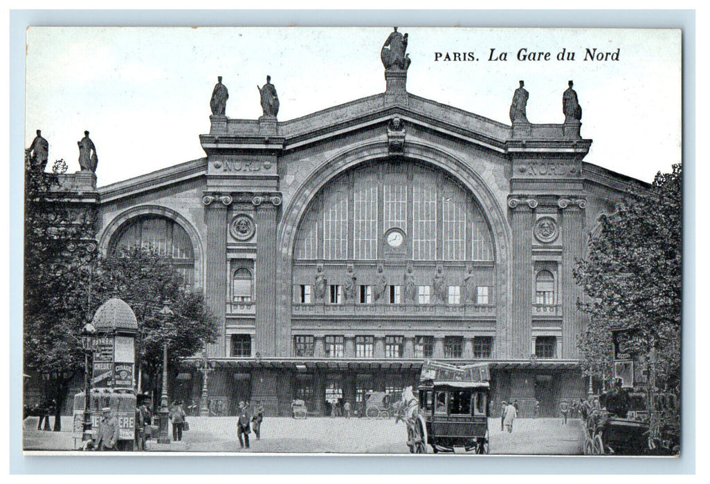 c1910 La Gare Du Nord Spain (North Station) Spain Unposted Antique Postcard