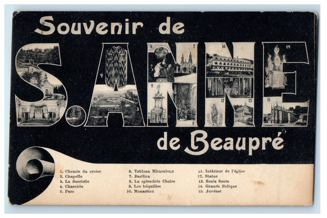 1913 Souvenir De Ste. Anne De Beaupre Canada Posted Antique Postcard