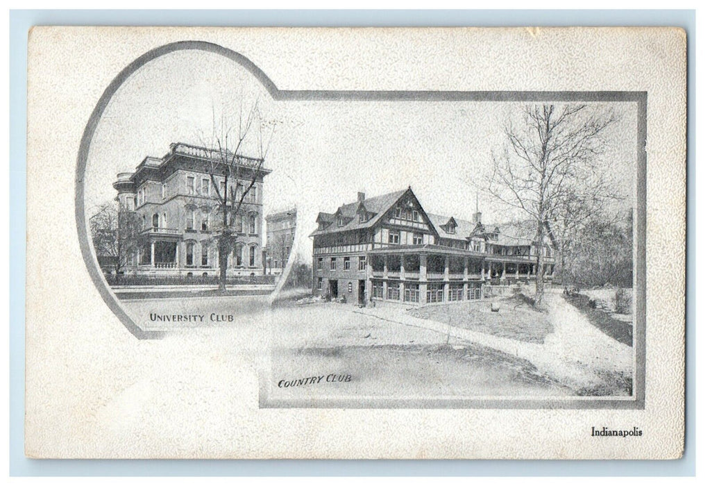 c1905 University Club And Country Club Indianapolis Indiana IN Antique Postcard
