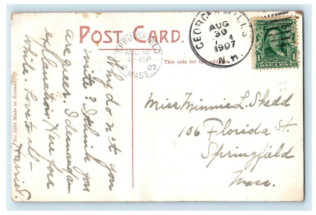 1907 Blodgett's Landing Lake Sunapee New Hampshire NH Antique Postcard
