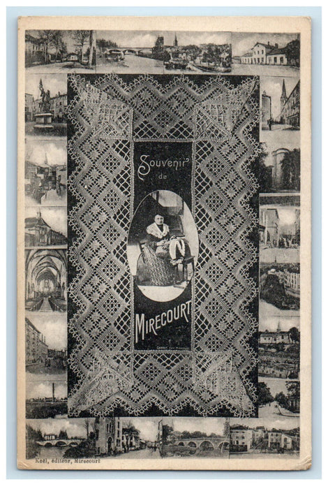 c1910 Multiview, Souvenir De Mirecourt France Unposted Antique Postcard