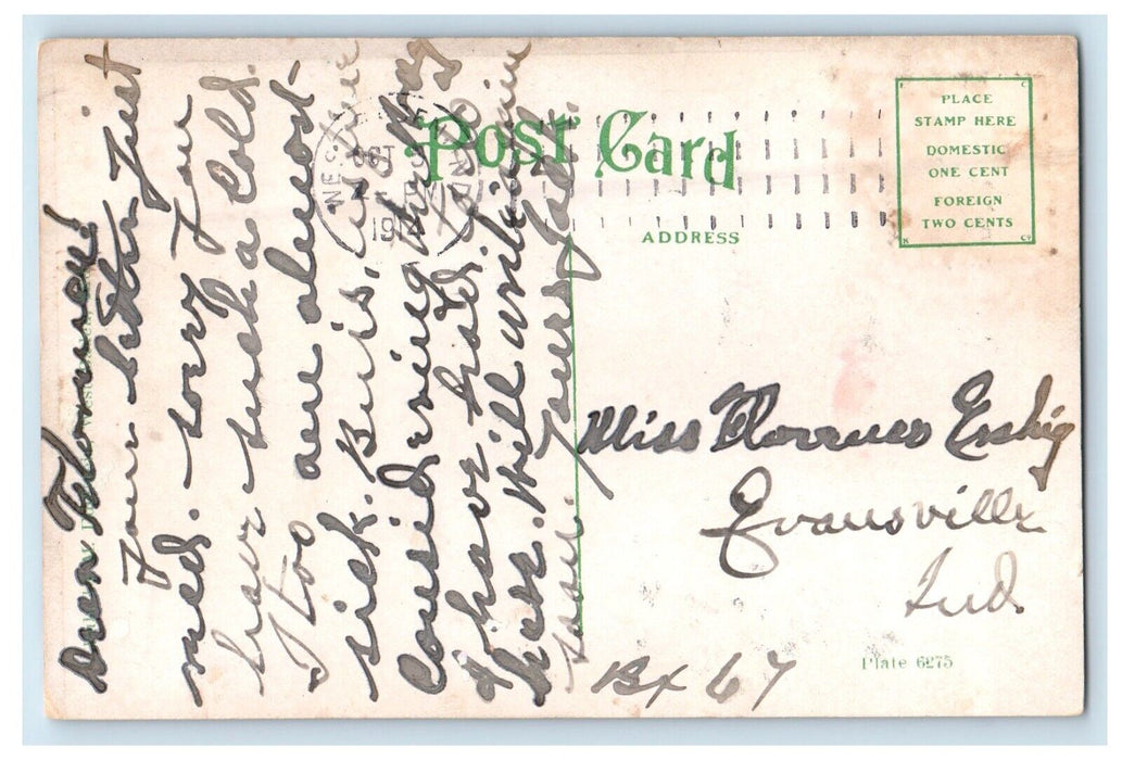 1914 West Baden Spring Carlsbad Of America Indiana IN Posted Antique Postcard