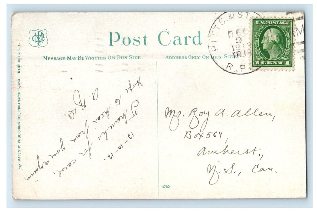 c1910's View Of Emrichsville Bridge Indianapolis Indiana IN RPO Antique Postcard