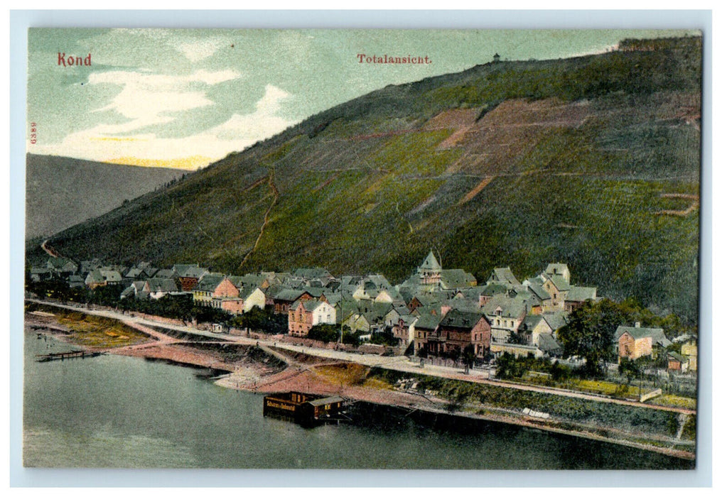 c1905 Aerial View Kond Strassburg Totalansicht Antique Germany Postcard