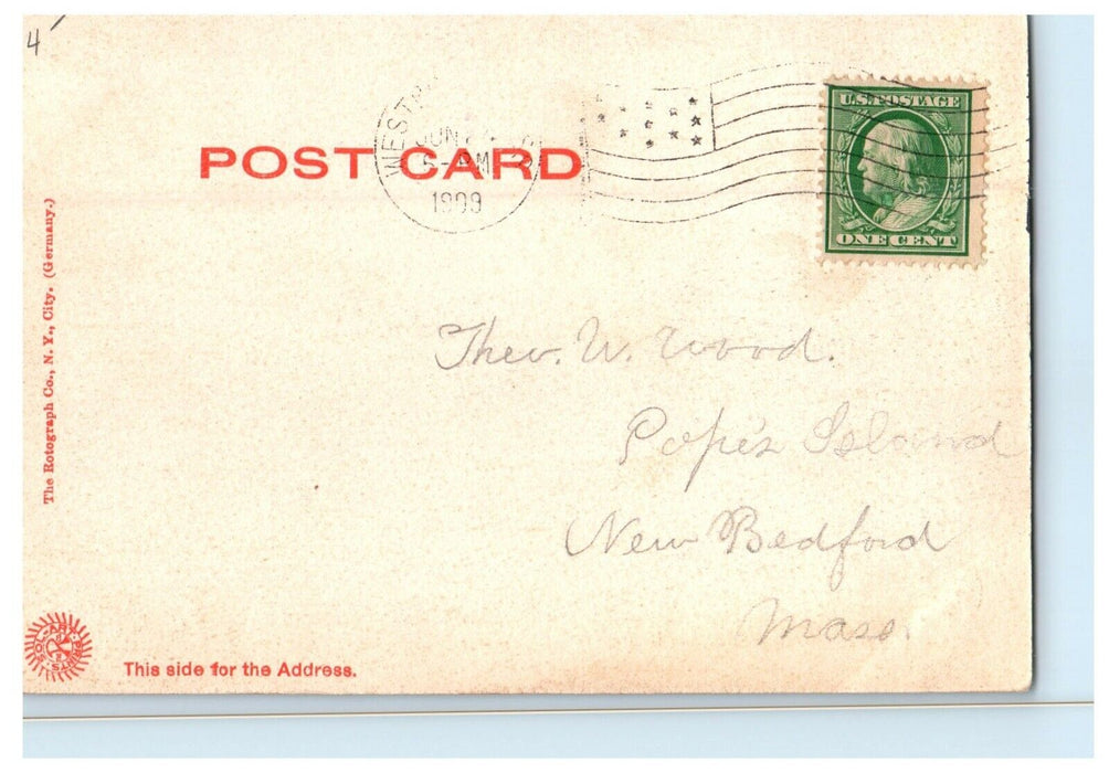 1909 Lake Chauncy, Westboro, Massachusetts MA Antique Posted Postcard
