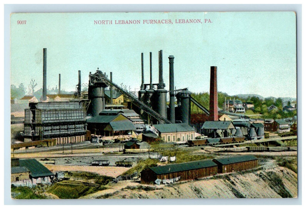 1909 North Lebanon Furnaces Lebanon Pennsylvania PA Posted Antique Postcard