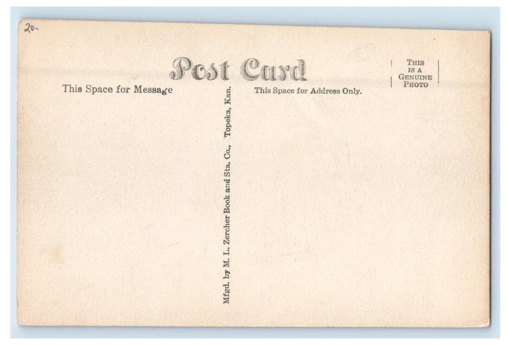 New National Hotel Building Topeka Kansas KS RPPC Photo Antique Postcard