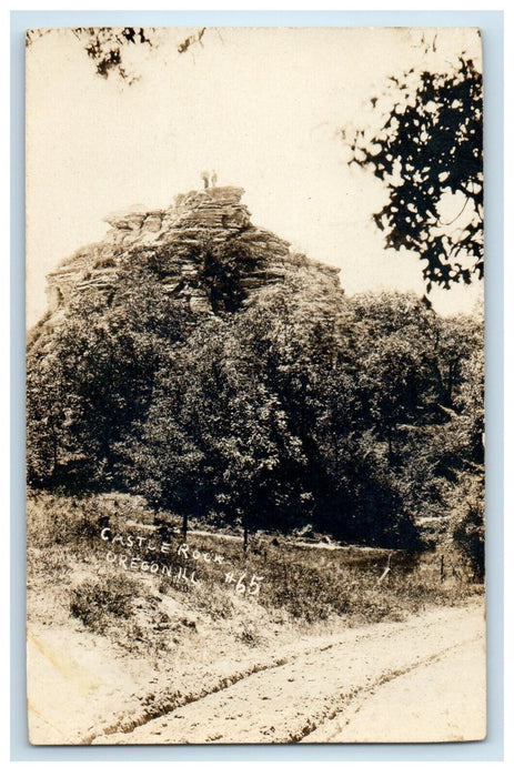 c1910's Castlerock Oregon Illinois IL RPPC Photo Unposted Antique Postcard