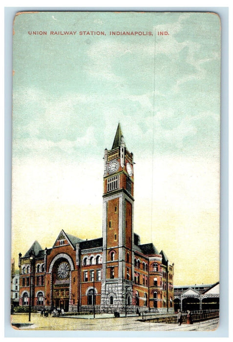 c1910's Union Railway Station Indianapolis Indiana IN Unposted Antique Postcard