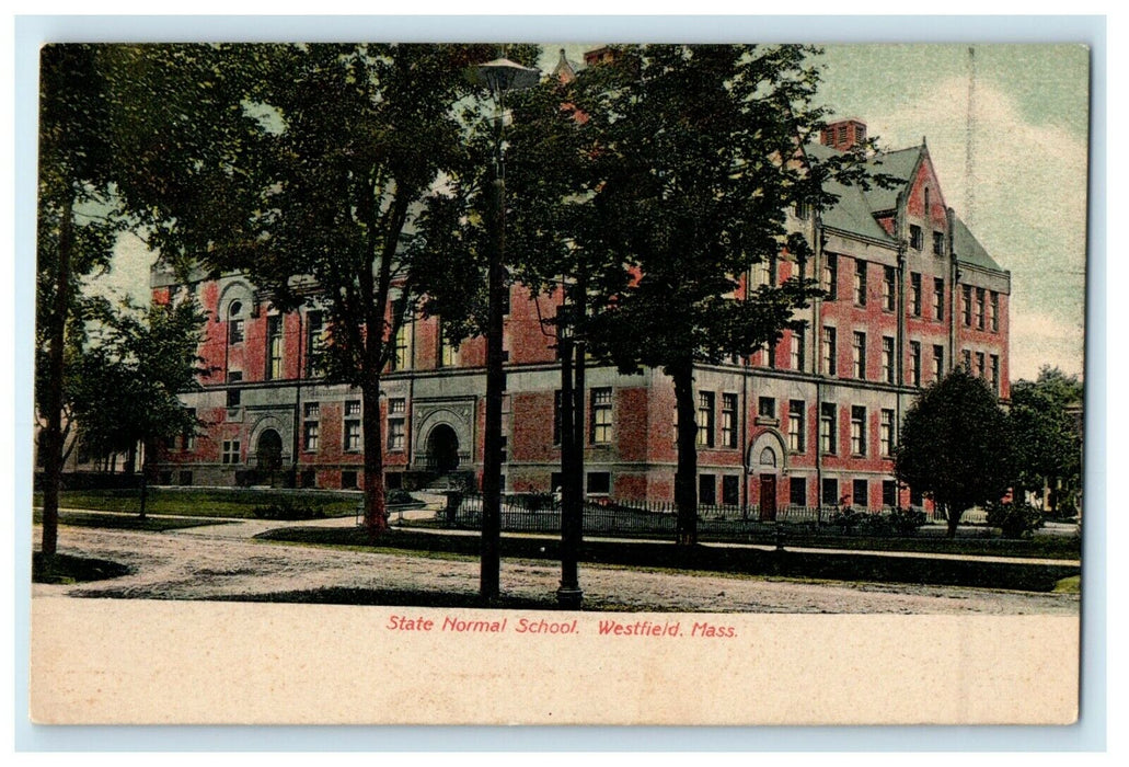 1905 State Normal School View, Westfield Massachusetts MA Antique Postcard