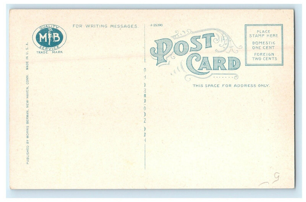 1922 Methodist Church, Westfield Massachusetts MA Antique Unposted Postcard