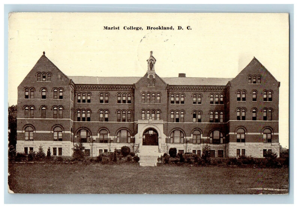 1912 Front View Of Marist College Brookland District Of Columbia D.C Postcard