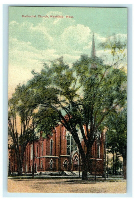 1911 Methodist Church, Westfield Massachusetts MA Posted Postcard