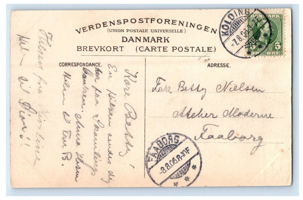 c1910 Skamlingsbanken Vejstrup Parish, Jutland Denmark Posted Postcard
