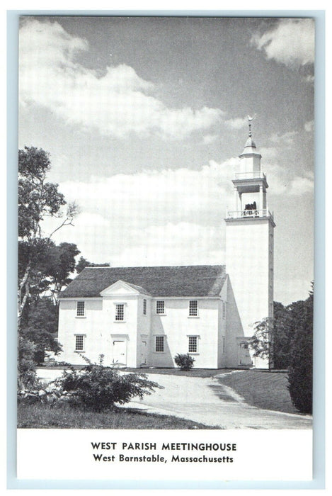 1953 West Parish Meetinghouse, West Barnstable, Massachusetts MA Postcard