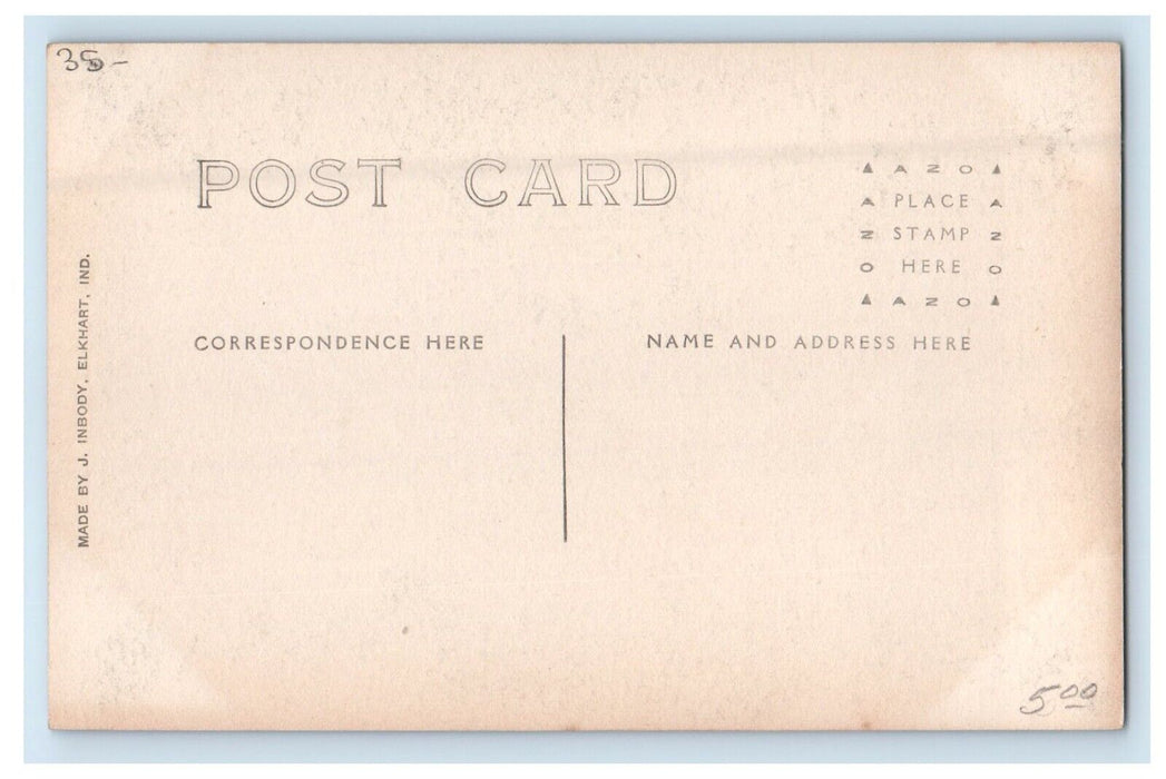 c1910's View Of Sunset Boat Winona Lake Indiana IN RPPC Photo Antique Postcard