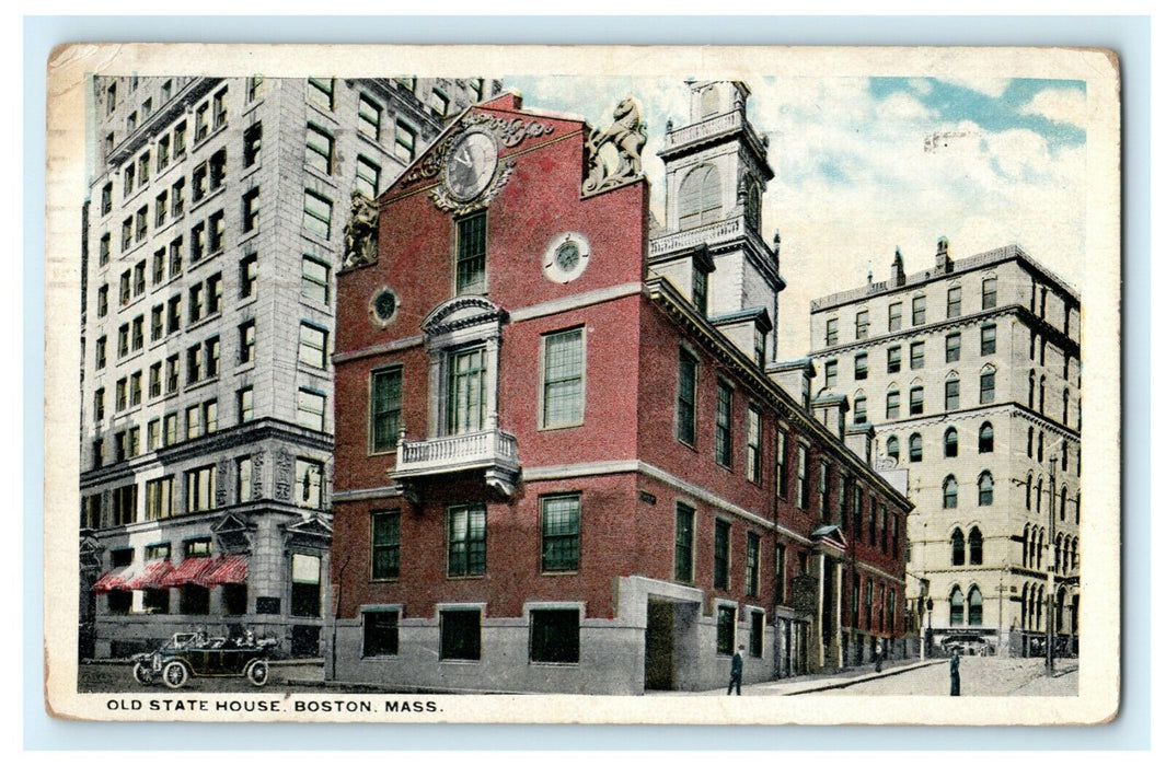 Old State House Boston Massachusetts 1920 Dorchester Station Postmark Postcard