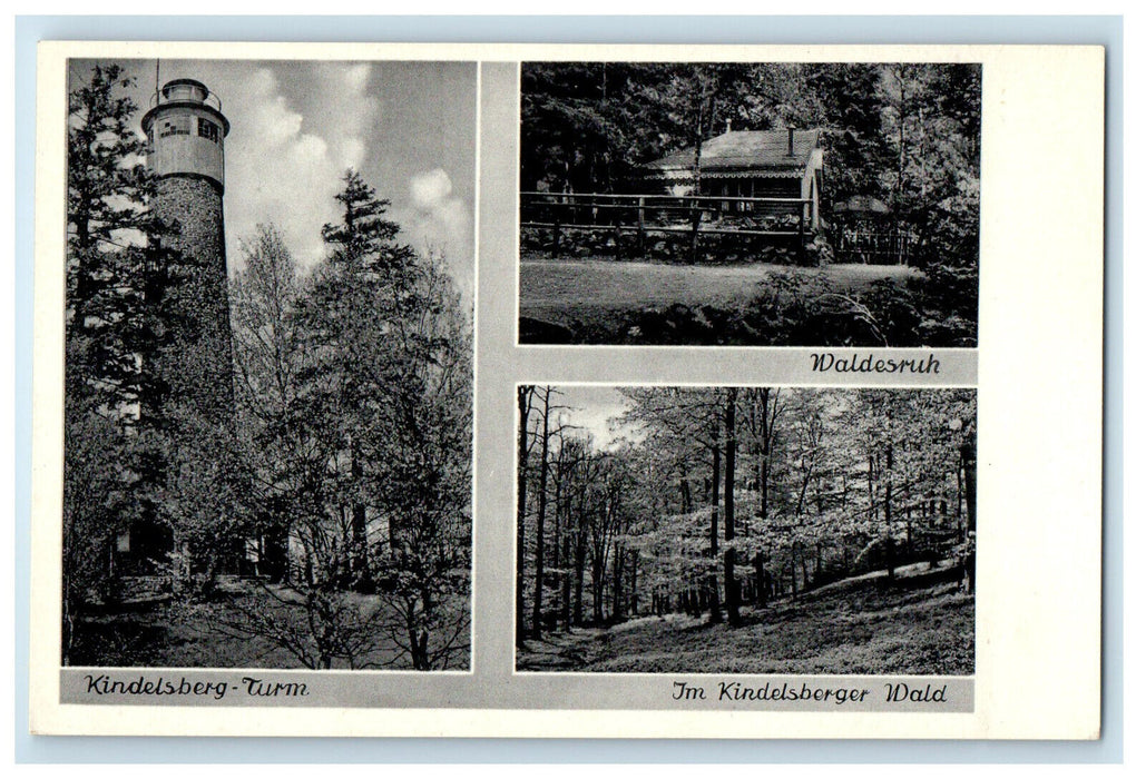 c1910 Multiview of Kindlesberg and Waldesruh, Germany Unposted Postcard
