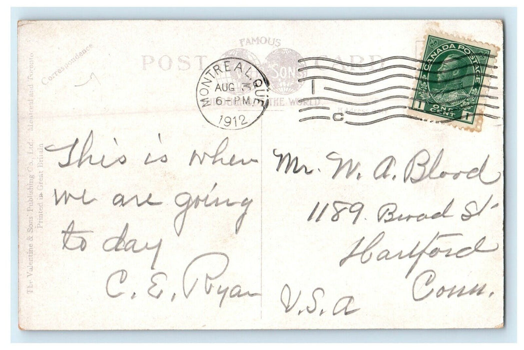 1912 The Incline Railway Mount Royal Montreal Quebec Canada CA Vintage Postcard