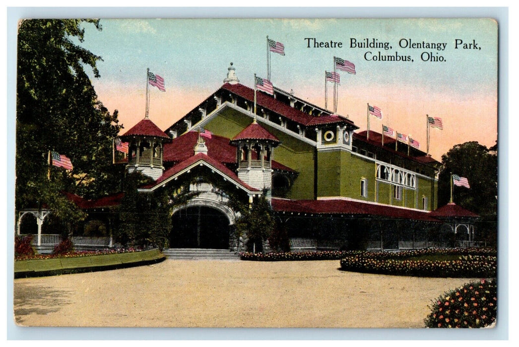 c1910's Theater Building Olentangy Park Columbus Ohio OH Unposted Postcard