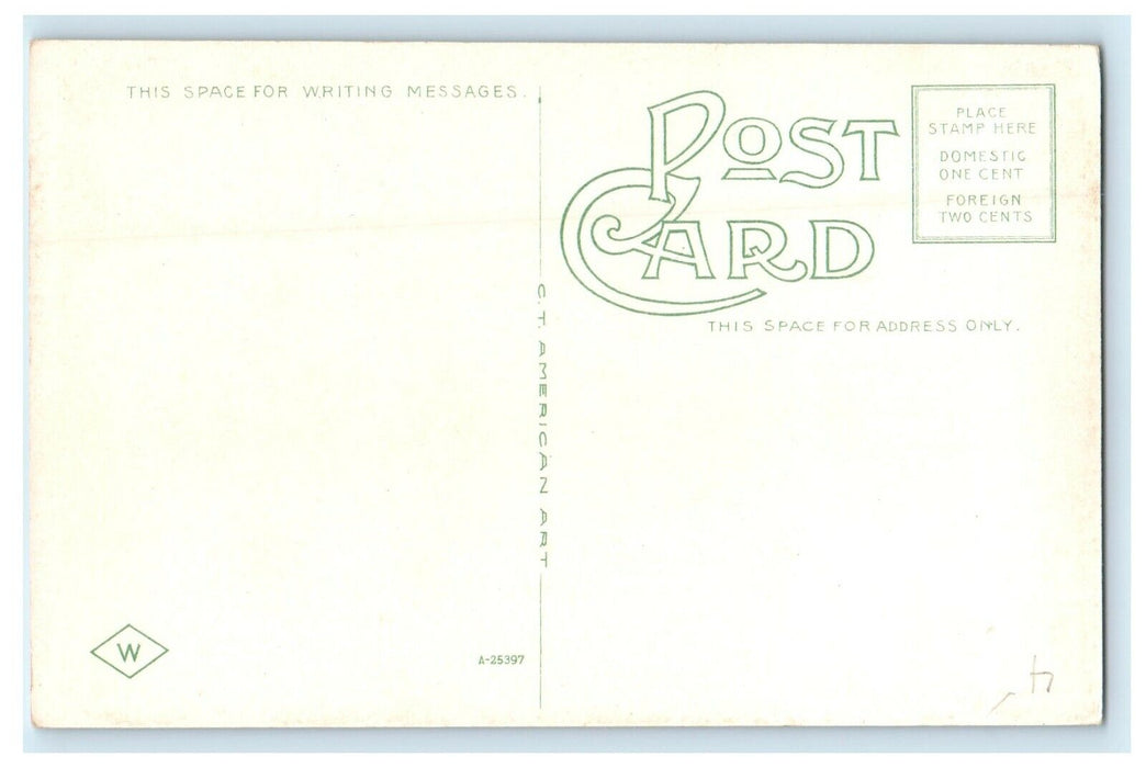 1919 First Congregational Church, Westfield Massachusetts MA Antique Postcard