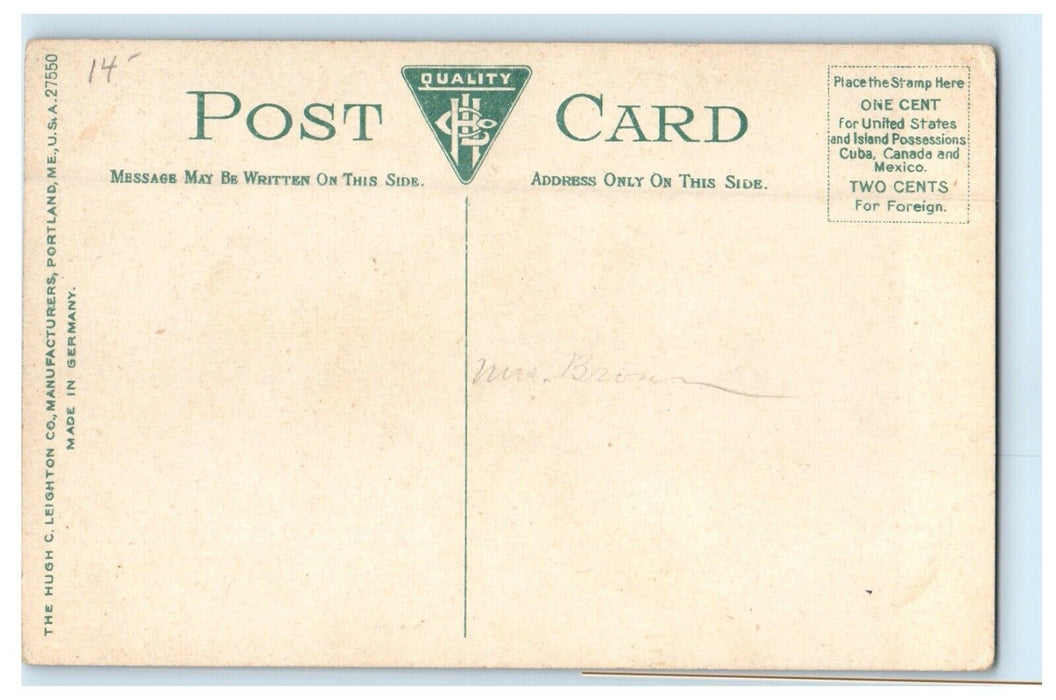 1908 Webster Dictionary Printing Office, Massachusetts MA Antique Postcard