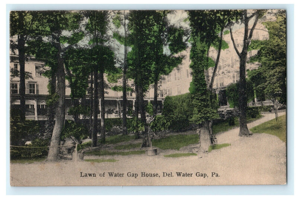 Lawn of Water Gap House Delaware Pennsylvania Hauser's Souvenir Vintage Postcard