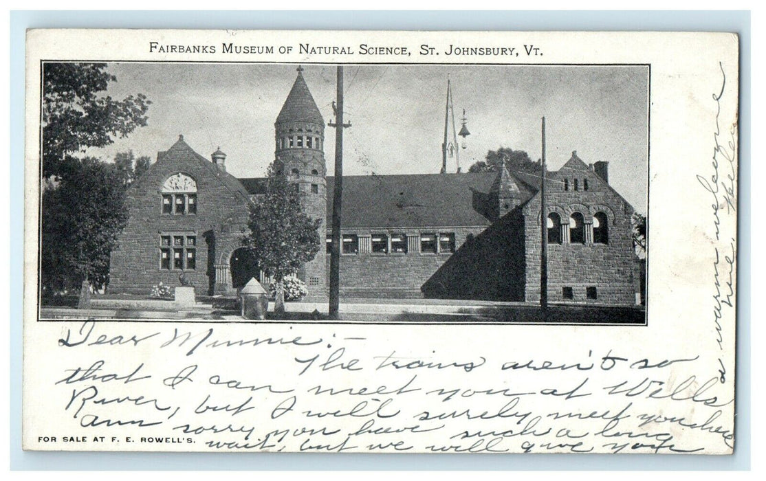 1905 Fairbanks Museum Of Natural Science St. Johnsbury Vermont VT Postcard