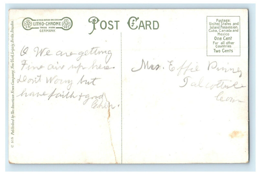 c1910 Balance Rock Pittsfield Massachusetts MA Posted Antique Postcard